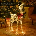 thumbnail image 4 of Costway Lighted Christmas Reindeer w/ 50 LED Lights Outdoor Yard Christmas Decorations, 4 of 8