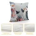 thumbnail image 4 of Orinice Snowman Penguin Presents Graphic Decorative Cushion Throw Pillow Cover for Home Living Room Sofa Bedroom, Christmas Winter Pillowcase 1PC 20x20in, 4 of 5