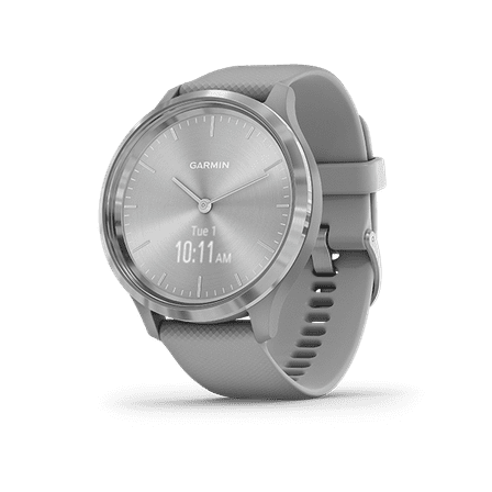 Restored Garmin Vivomove Hr Gps Silver   Generic Gray Band 0GB