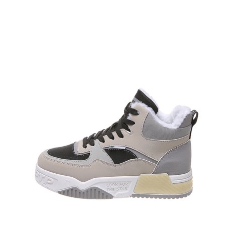 

Women‘s Colorblock High Top Skate Shoes Platform Thermal Lace Up Sneakers Women‘s Footwear