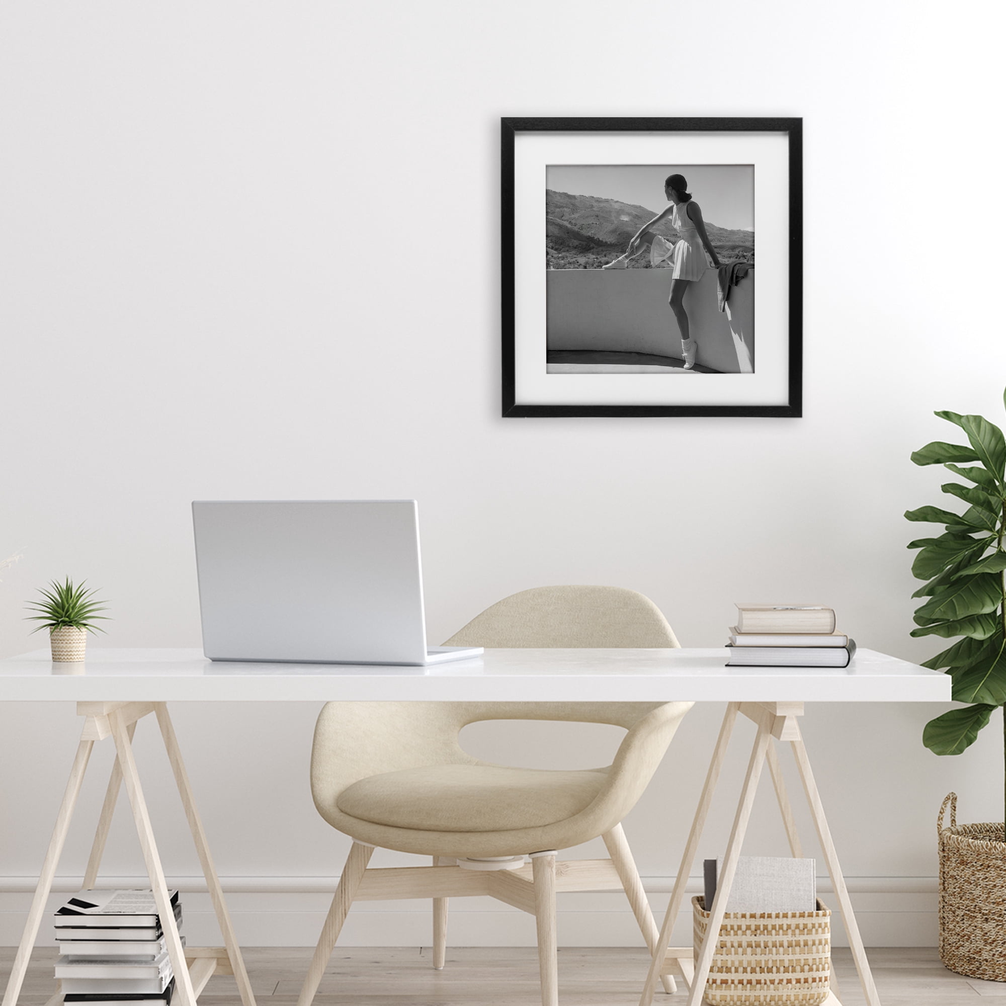Stupell Industries Woman In Tennis Outfit Black Framed Print Under Glass, design by Toni Frissell