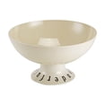 thumbnail image 2 of Pedestal Fruit Bowl Plastic Draining Fruit Tray Clear White 10 in Round Tabletop Fruit Basket Decorative Kitchen Counter Serving Stand for Home Dining Room, 2 of 6