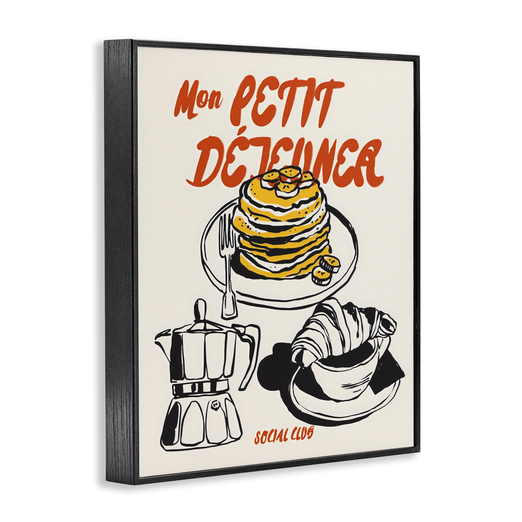 Stupell Industries My Breakfast Pancakes Spread Black Framed Giclee Art, design by The Prints Vibe