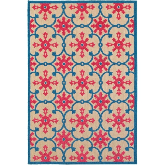 Oriental Weavers Cayman Area Rug 190L9 Sand Rings Hoops 5' 3" x 7' 6" Rectangle