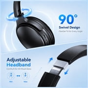 TOPVISION Active Noise Cancelling Headphones, Wireless Bluetooth 5.4 Headphones with Long Battery Life, Deep Bass, Built-in Mic, Over-Ear Headphones for Travel, Work, Compatible with iOS, Android, PC