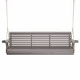 thumbnail image 2 of Amish Casual 6 Foot Roll Back Porch Swing with Cup Holders in Semi-Solid Gray Stain - Amish Made in The USA from Treated Pine Heavy Duty 700 Lb. Weight Capacity, 2 of 5