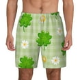 thumbnail image 2 of Picia St Patrick's Day11 pattern Mens Swim Trunks with Compression Liner Stretch Beach Shorts Quick Dry with Zipper Pockets No-Chafing Board Shorts-Large, 2 of 9
