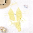 thumbnail image 5 of HUAXUN High Waisted Underwire Bikini Sets Vintage Halter Swimwear High Waisted Bikini Adjustable Spaghetti Straps Bathing Suit 2 Piece Swimsuit for Women, 5 of 5