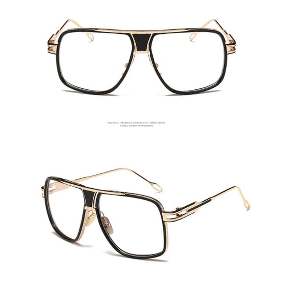 Vintage Metal Frame Sunglasses for Women, UV400 Protection, PC Lens, Non-Polarized, Large Fit