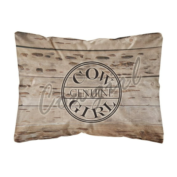 Genuine Cow Girl Branded Canvas Fabric Decorative Pillow