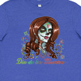 thumbnail image 4 of Inktastic Día de los Muertos Woman in Sugar Skull Makeup Youth T-Shirt, 4 of 5