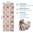 thumbnail image 2 of Pink Highland Cow Flower Pattern Hot Yoga Mat Towel Non Slip for Hot Yoga - Quick-Drying Yoga Mat Cover with 4 Corner Pockets with Travel Bag - Hot Yoga Towel Non Slip 70"x26", 2 of 6