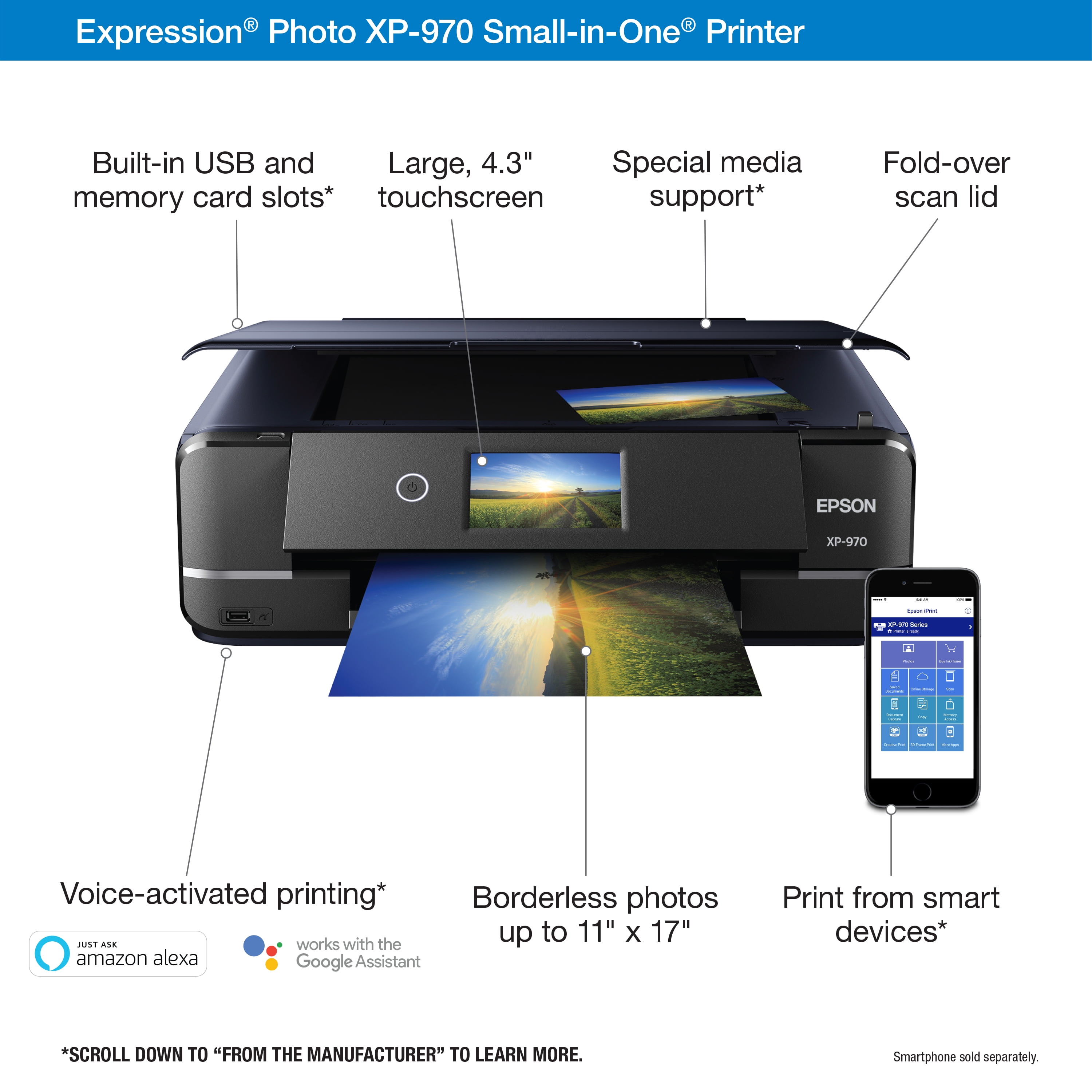 Epson Expression Photo XP-970 Printer - Walmart.com