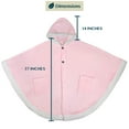 thumbnail image 5 of PAVILIA Wearable Blanket for Adult Women, Cozy Plush Fleece Blanket Poncho Cape with Hood, Super Soft Shawl, Angel Wrap Throw for Office, Light Pink, 5 of 10