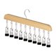 thumbnail image 1 of Organizador de armario con pinzas para pantalones, con 10 o 12 pinzas, ideal para pantalones, bufandas, faldas, cinturones, toallas y ropa interior, con estructura metálica resistente., 1 of 8