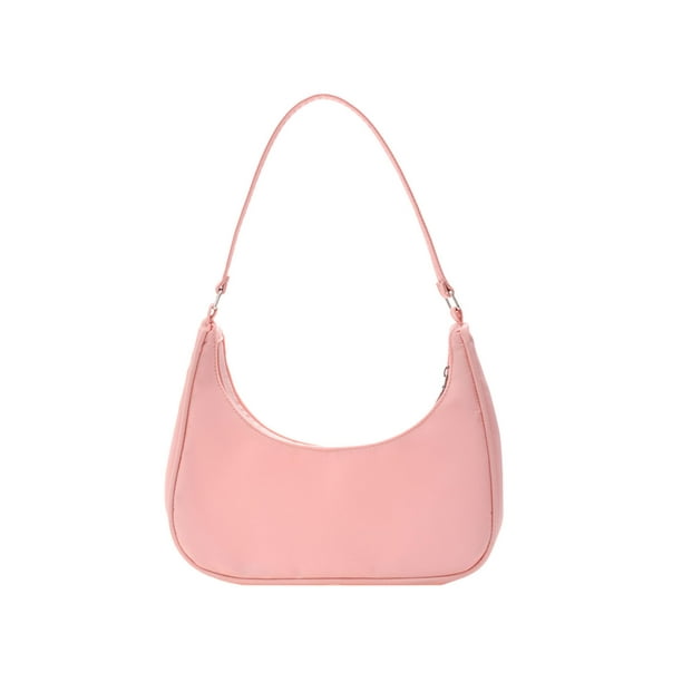 Mujer Color Mini Axilas Hobos Bolsas Bolso Mano Con Asa Superior (rosa)