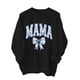 thumbnail image 4 of Penkiiy Mujeres de manga larga Mama Sweatshirts de cuello redondo Suéter suelto blusa ligera Tops M Negro, 4 of 7