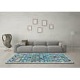 thumbnail image 3 of Ahgly Company Indoor Round Abstract Light Blue Contemporary Area Rugs, 4' Round, 3 of 4