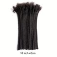 thumbnail image 1 of FNNMNNR 4-18 Inch 0.6cm Width 100% Human Hair Dreadlock Extensions Men/Women  Full Handmade Permanent Loc Extensiosn Human Hair, 1 of 7
