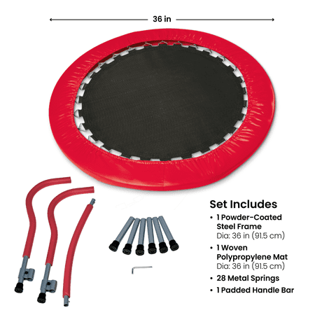 MINI FOLDING TRAMPOLINE, 36 INCH DIAMETER, FOR KIDS 3+, BY MINNARK
