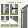 thumbnail image 5 of LZBEITEM 6' x 6' Plastic Outdoor Storage Shed with Floor, Resin Tool Shed Heavy Duty with Window and Lockable Door, Colorfast, for Garden Backyard 32 sq.ft, 5 of 13