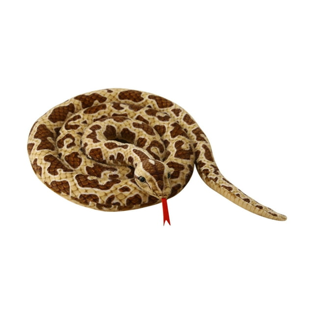 Brown Big Brown Snake Plush Toy Realistic Stuffed Python Animal Figure Prank Gift For Kids