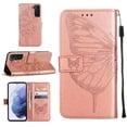 thumbnail image 2 of Case for Samsung Galaxy S22 5G Embossing Butterfly Magnetic Premium Leather Flip Cover, 2 of 5