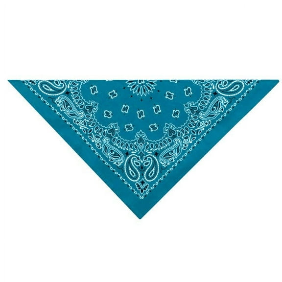 Carolina Hav-A-Hank Paisley Bandanna 22"X22"-Turquoise