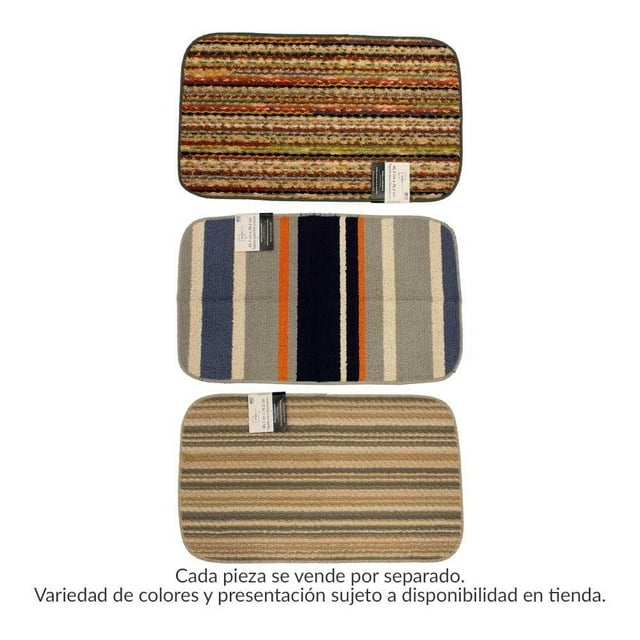 Tapete para Decoración Mainstays 45.7 x 76.2 cm Refuerzo Antideslizante Diseño Rayas Café