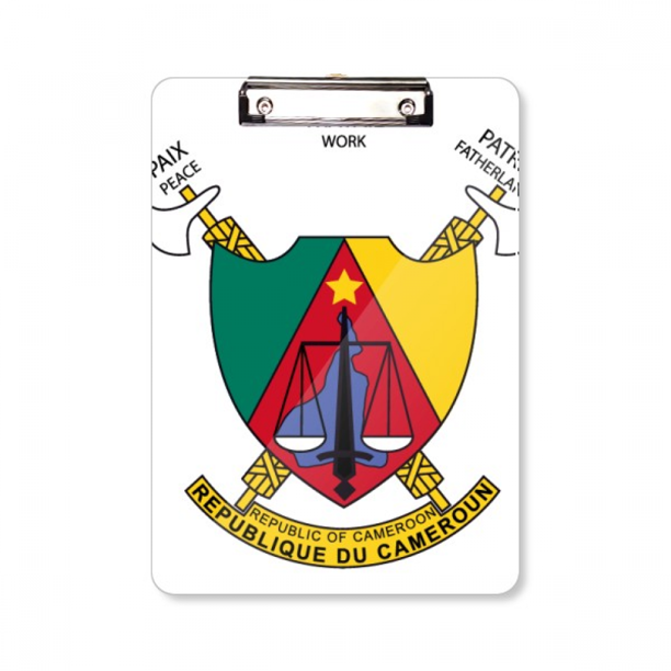 Yaounde Cameroon National Emblem Clipboard Folder Writing Pad Backing ...