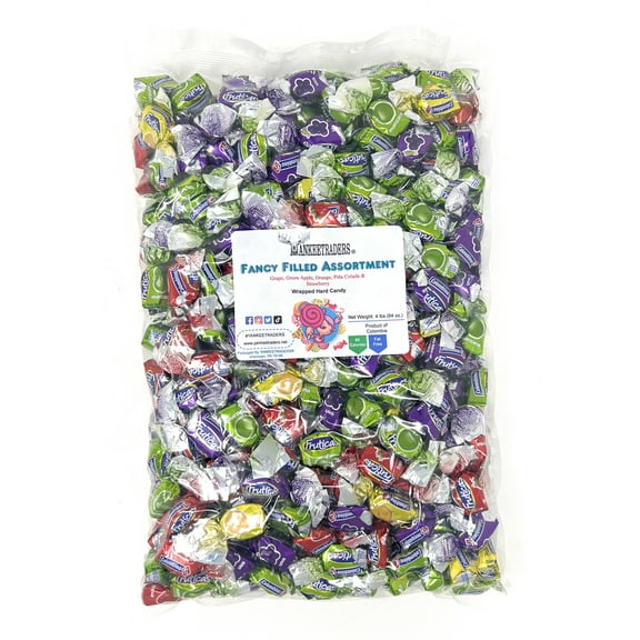 YANKEETRADERS Fancy Filled Fruit Candy Assortment, 4 Pound Bulk Bag