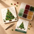 thumbnail image 4 of Christmas Sea Glass Art Kit, DIY Sea Glass Set with Wooden Easel, Festive Holiday Craft Supplies for Beginner-Friendly Handmade Christmas Decorations and Home Decor, 4 of 6