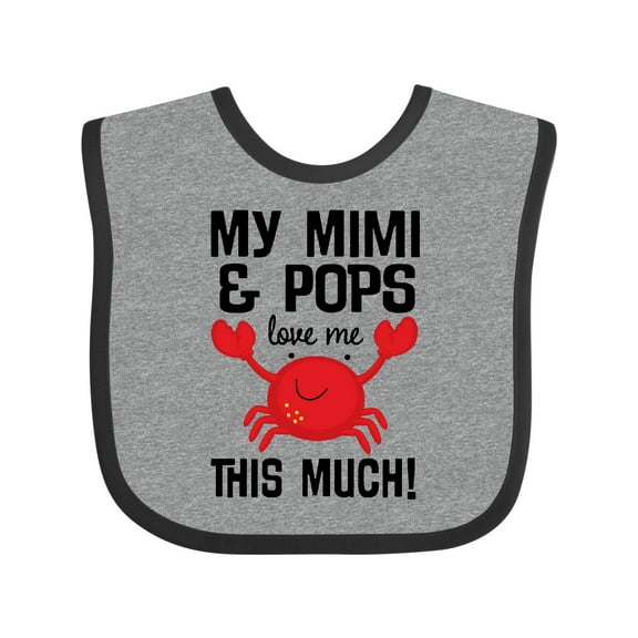 Inktastic My Mimi and Pops Love Me Boys or Girls Baby Bib