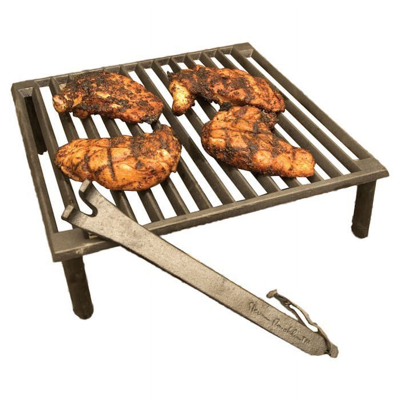 Steven Raichlen Best of Barbecue Cast Iron Tuscan BBQ Grill, 14” x 14” - image 3 of 4
