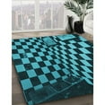 thumbnail image 3 of Ahgly Company Machine Washable Indoor Round Transitional Deep Teal Green Area Rugs, 4' Round, 3 of 7