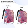 thumbnail image 2 of Bingfone Pink Parrot Tropical Blossoms Print Canvas College Laptop Backpack, Large Capacity Lightweight College Bookbag Casual Daypack, 2 of 5