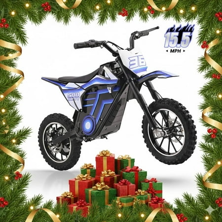 Electric Dirt Bike for Teens Adults, 500W Electric-Motorcycle Mountain Off-Road EBike