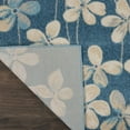 thumbnail image 5 of 9' X 12' Turquoise and Cream Floral Area Rug, 5 of 5