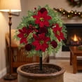 thumbnail image 4 of Cififendec Christmas Artificial Pinecone Berry Stake, 22", Christmas Evergreen Foliage Ornament Spike for Christmas Front Porch Planter Seasonal Layout Scheme, 4 of 7