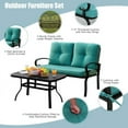 thumbnail image 3 of Aimee Lii 2 Pieces Outdoor Patio Furniture Set for Backyard and Poolside, Patio Conversation Sets, Turquoise, 3 of 7