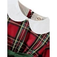 thumbnail image 5 of uukiA Infant Baby Girl Plaid Fit Round Neck Long Sleeve Belted Casual Mini Dress, 5 of 5