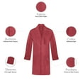 thumbnail image 3 of Panda Uniform Multi-Pocket Lab Coat for Men & Women, 5XL, Red, 3 of 7