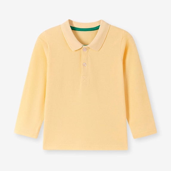 Atogsazn Toddler Baby Boys Long Sleeve Sweatshirt Kids Casual Cotton Pullover T-shirt Clothes Yellow 2-3 Years Fashion