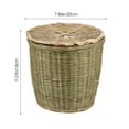 thumbnail image 2 of FENGGUIQU Woven Bamboo Basket Multi Versatile Kitchen Sundries Storage Dustproof Lid, 2 of 8