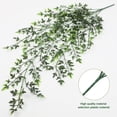 thumbnail image 3 of Paquete de 2 plantas colgantes artificiales, decoración de pared sintética, plantas falsas para estante, cocina, Patio, porche, interior y exterior, 3 of 5