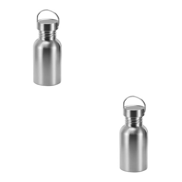 Naiovety Botella de agua de acero inoxidable Botellas deportivas al vacío de pared aisladas Botellas deportivas exprimibles portátiles Frascos 350ML 2piezas