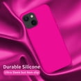 thumbnail image 5 of for iPhone 13 Case, iPhone 14 Case, Silicone Ultra Slim Shockproof Protective Phone Case with [Soft Anti-Scratch Microfiber Lining], 6.1 inch, Hot Pink, 5 of 13