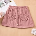 thumbnail image 4 of YUSIM Toddler Girls Knit Cotton Skirts- Soft Elastic Waist Cute Casual Kids Mini Skirts Pink Size 1-6 T, 4 of 7