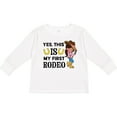 thumbnail image 3 of Inktastic Yes, This is My First Rodeo Cowgirl in Hat and Boots Girls Long Sleeve Toddler T-Shirt, 3 of 5