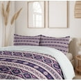 thumbnail image 6 of Ambesonne Aztec Duvet Cover Sets, Aboriginal Geometric Pattern, 2-King, Champagne Dark Purple, 6 of 7